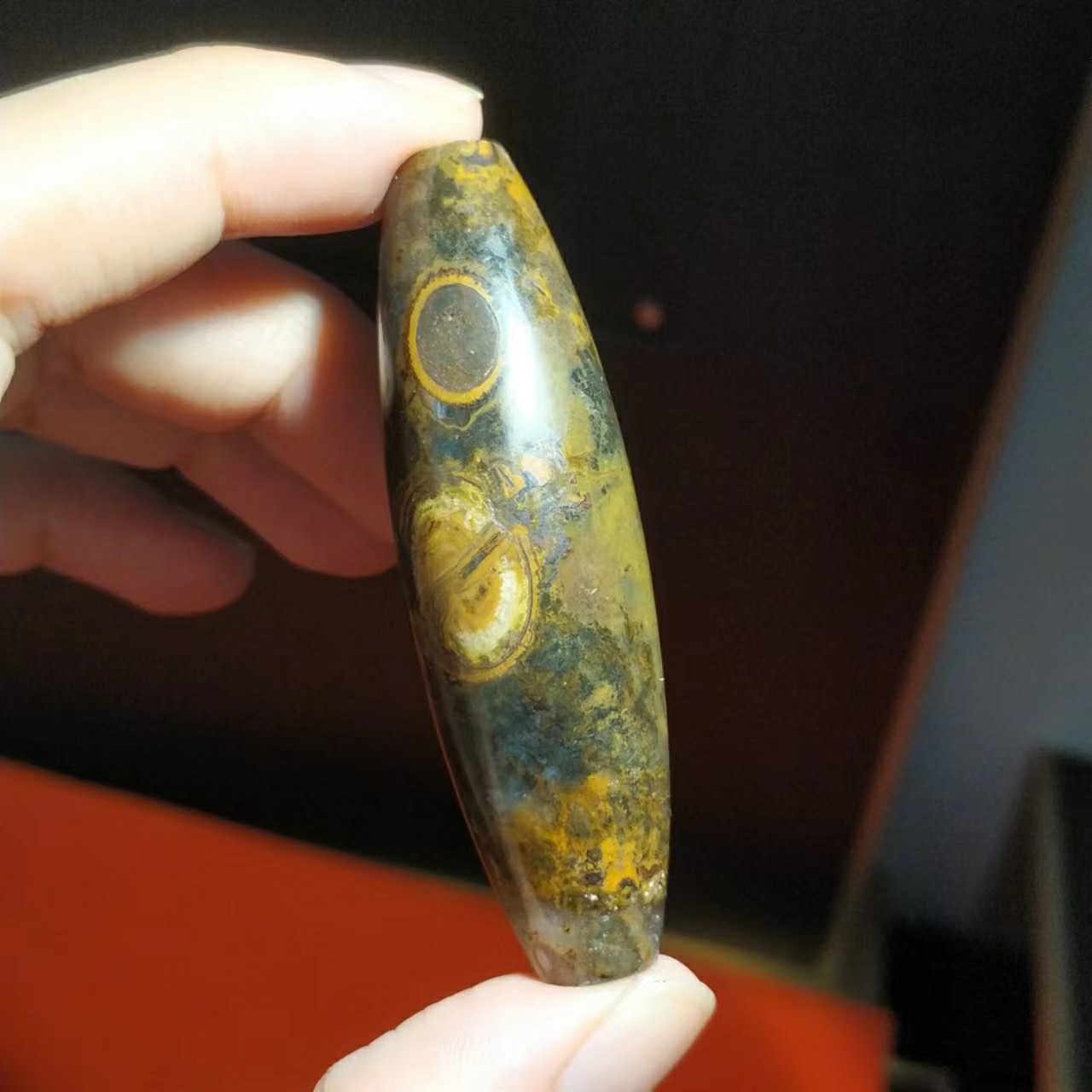 少有天原蒙天珠九眼石页岩地表金钱眼睛石奇妙花纹收藏品-阿里巴巴