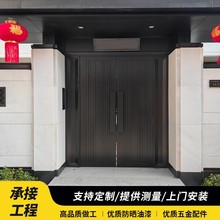 厂家直供自建别墅大门安全防盗门家用进户门双开四开门精雕铸铝门