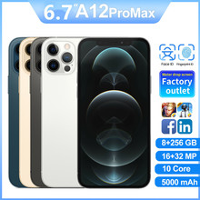 跨境新款Ai12Promax外贸现货6.7寸8+256全面大屏智能手机海外代发