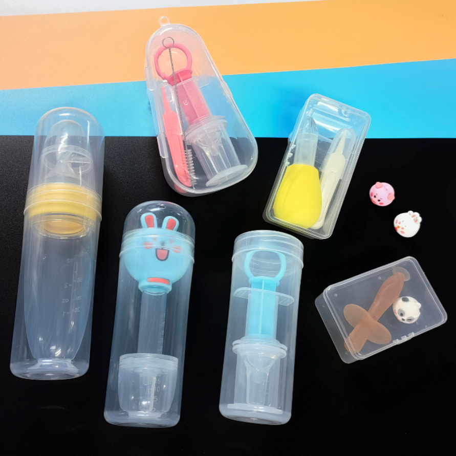 Factory Direct Sales Pp Storage Box Packing Box Teether Box Toothbrush Spoon Storage Box Pp Transparent Plastic Storage Box