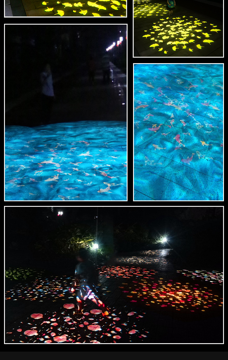 动态特效投影灯地面墙面泡泡星星灯公园室内门店网红背景墙鱼灯