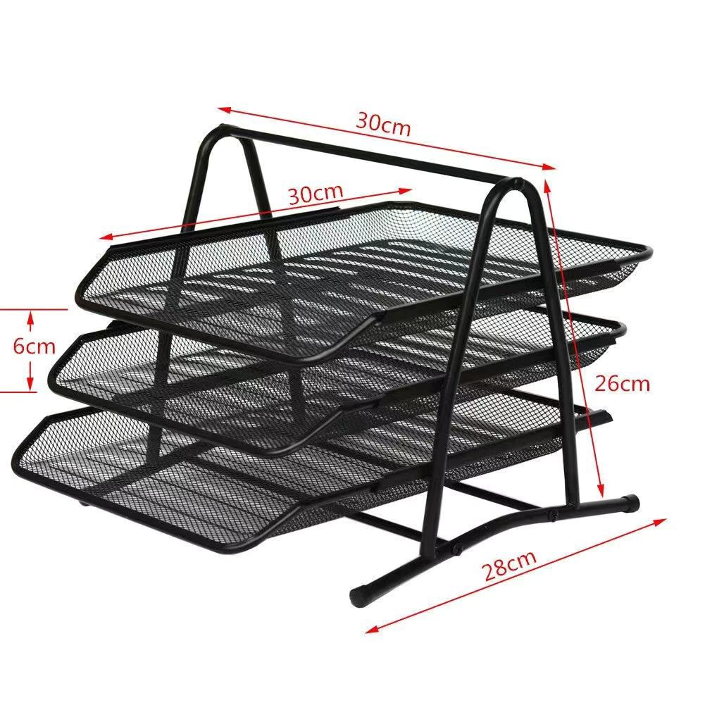 Wire Mesh Metal Three-Layer File Rack File Tray 9205 File Disk Creative Anti-Rust File Tray