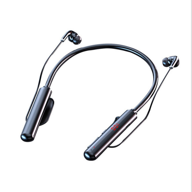 Private Model 5.0 Neck-Mounted Bluetooth Headset Wireless in-Ear Hifi Sound Quality Ultra-Long Life Battery Sports Noise-Canceling Headset