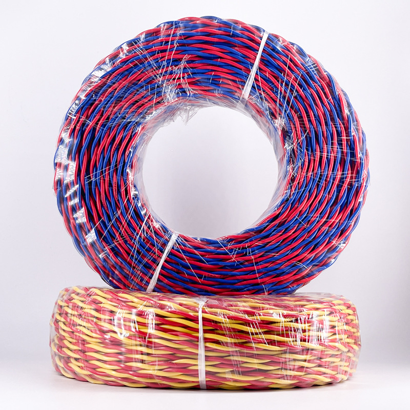 牛筋电线透明花线防水防冻电动车充电软线双绞线2芯电线家用 户外