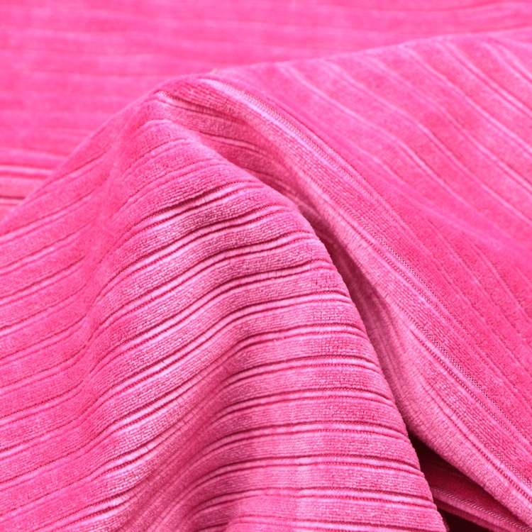 涤氨纶7x2抽条天鹅绒弹力坑条灯芯绒布横抽条仿棉绒天鹅绒布面料