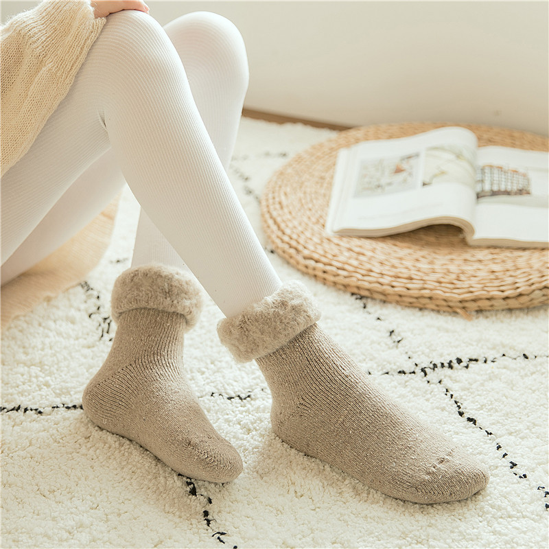 [Main Push] Thick Socks for Women Winter Thickened Fleece-Lined Warm Long Long Socks Wool Socks Snow Socks Towel Ski Socks