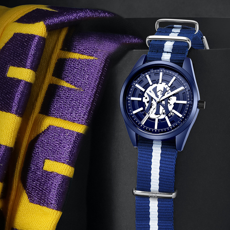 mlb美职棒手表男女夏季学生腕表简约镂空2021年新款情侣mlb-tp021