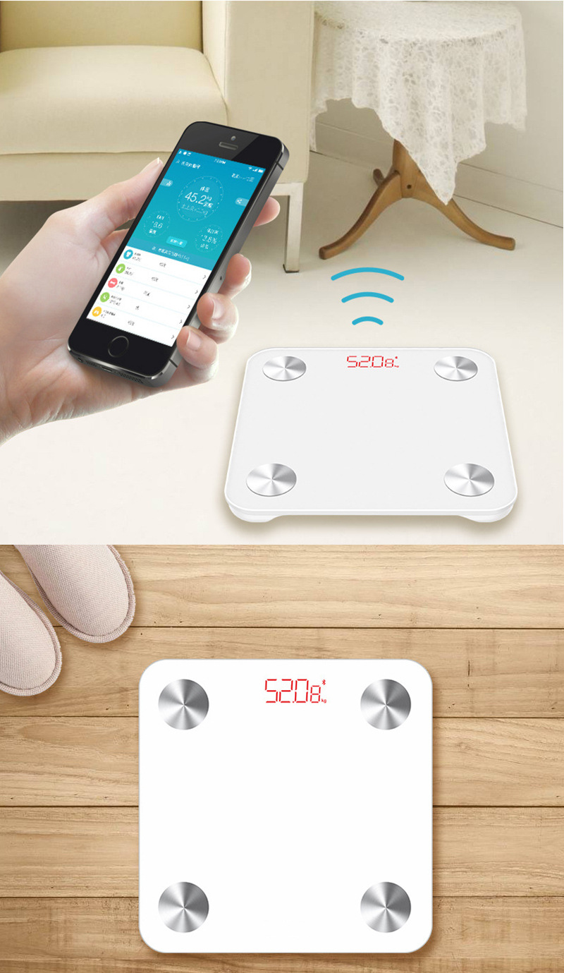 app连接蓝牙智能体脂秤减肥瘦身家用体重秤亚马逊外贸爆款体脂称