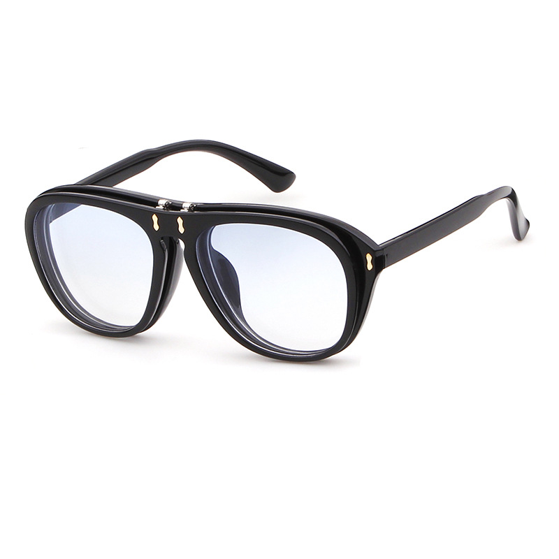 蒸汽朋克太阳眼镜双层翻盖男女墨镜欧美潮流前卫复古ins街拍走秀