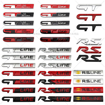 gtline sport贴标 rsline车标 适用于雷诺rs gt贴标-阿里巴巴