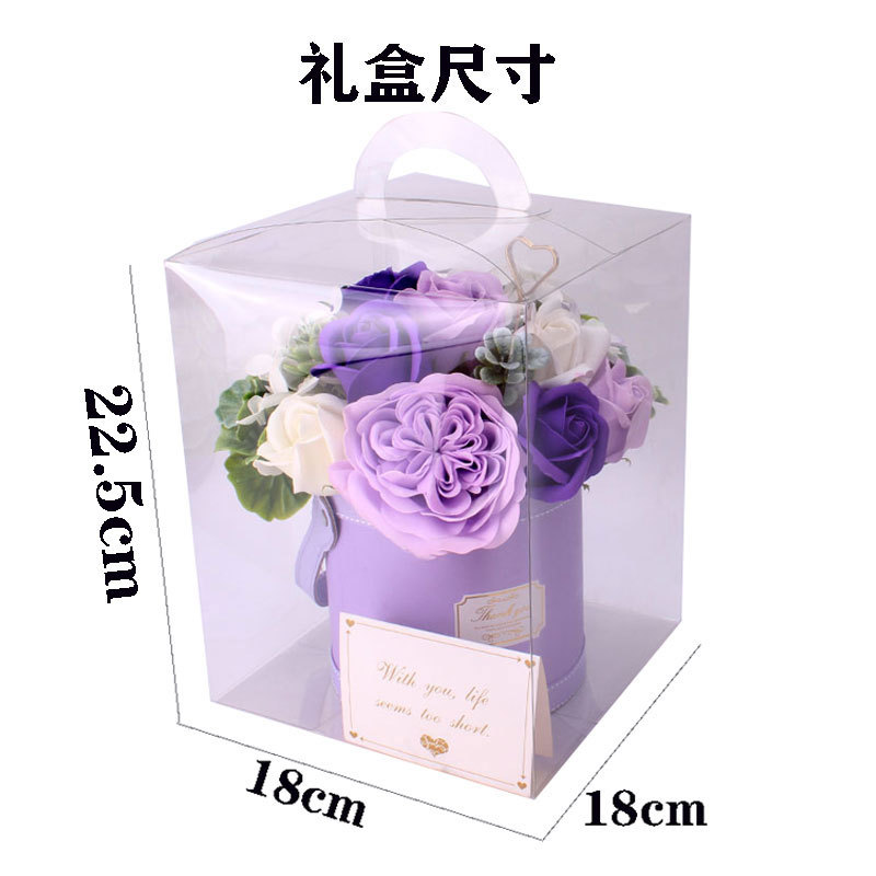 Wholesale Valentine's Day Gift Barrel Rose Soap Fake Flower Decoration Wedding Creative Gift Simulation Austin