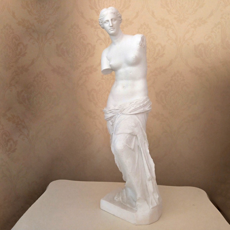 58cm高树脂仿石膏色断臂维纳斯爱神全身雕像大号雕塑摆件客厅书房