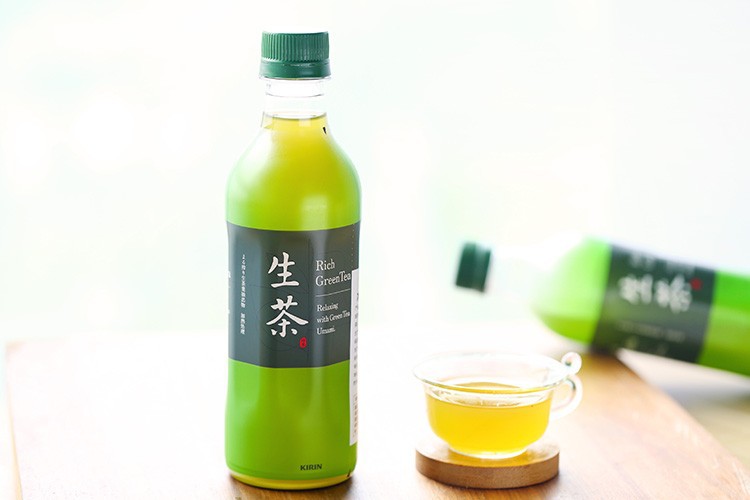 kirin麒麟生茶绿茶饮料525ml瓶装rich green tea日本进口风味饮品