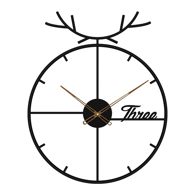 Jiujiuda Brand Popular Wall Clock Modern Minimalist Nordic Antlers Clock One Piece Dropshipping New Cross-Border Amazon