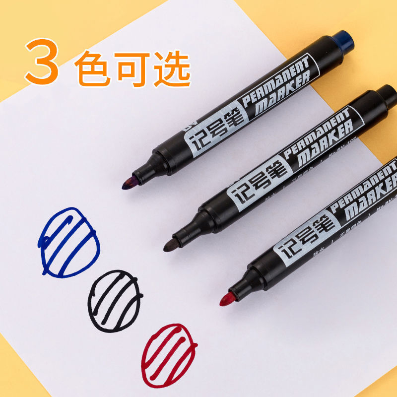 Wholesale 100 Pcs Marking Pen Oily Indelible Black Marker Waterproof Marker Pen for Logistics and Express Delivery