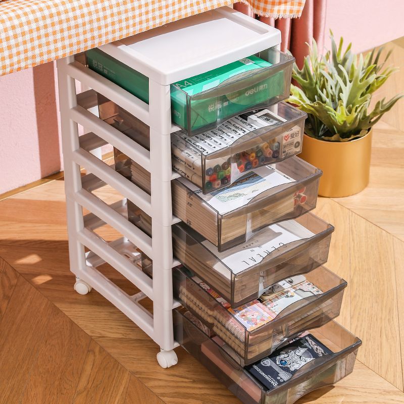 收纳柜抽屉抽屉式文件办公室桌面多层a4学生桌底下文具储物柜子