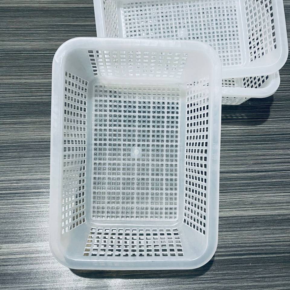 塑料白色方篮厨房塑料筐水果长篮子蔬菜篓收纳周转筐配货拣货方兰