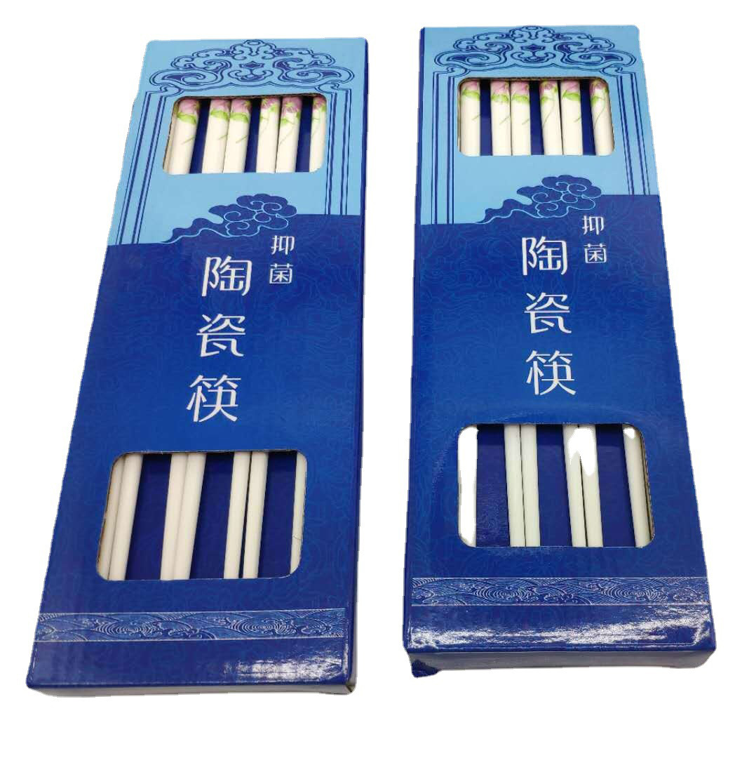 Household Ceramic Chopsticks High Temperature Resistant Anti-Slip and Anti-Mold Bone China Drop Resistant Household Creative Chopsticks