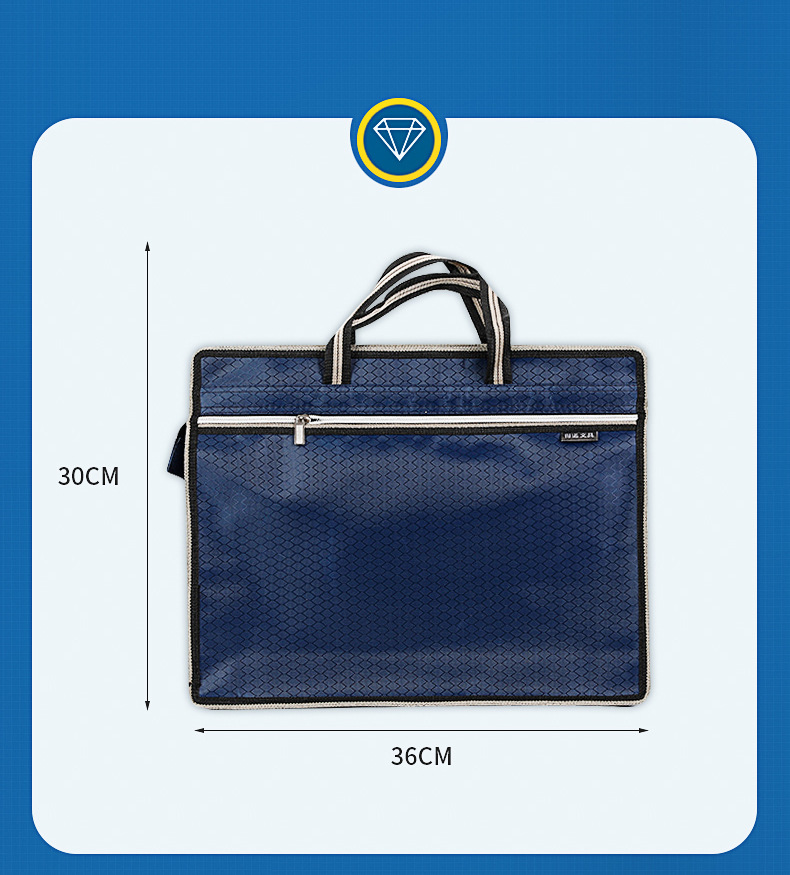 现货防水拉链牛津布文件包 文件袋 软把手提会议包 大容量公文包