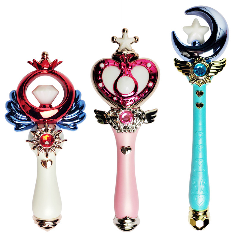 小公主魔法棒儿童发光月亮仙女棒美少女孩权杖变身圣诞节表演玩具