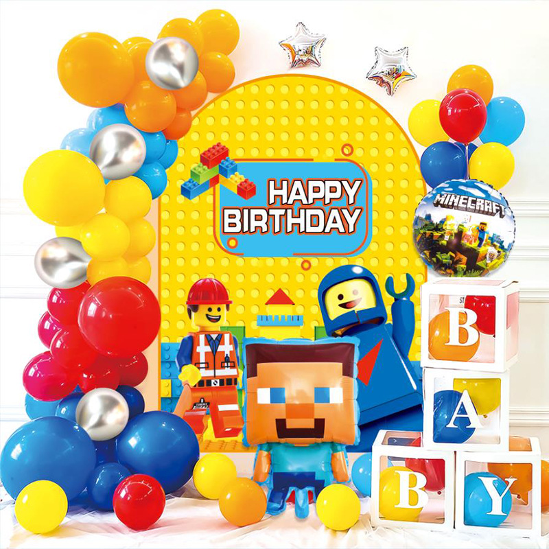 Amazon Birthday Balloon Set Wholesale Decoration Cartoon Children Baby Full-Year Banquet Scene Layout Adult Party