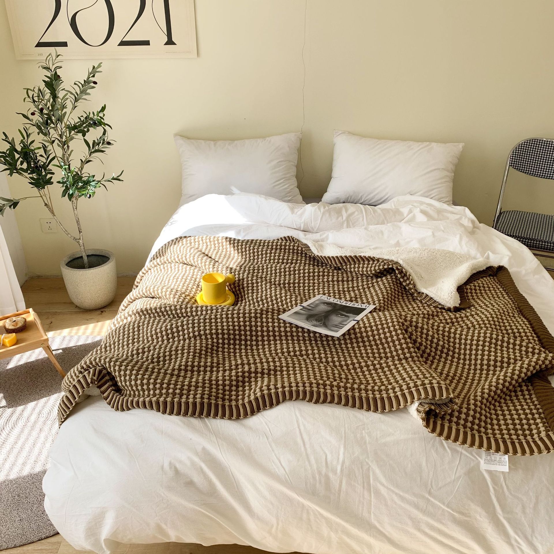 厂家直销针织毯加厚盖毯提花加绒毯腈纶毛毯羊羔绒毛毯冬季沙发毯