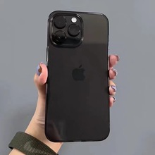 高级墨水黑灰色透明软壳适用iPhone14Pro苹果13PRO手机壳12男11女