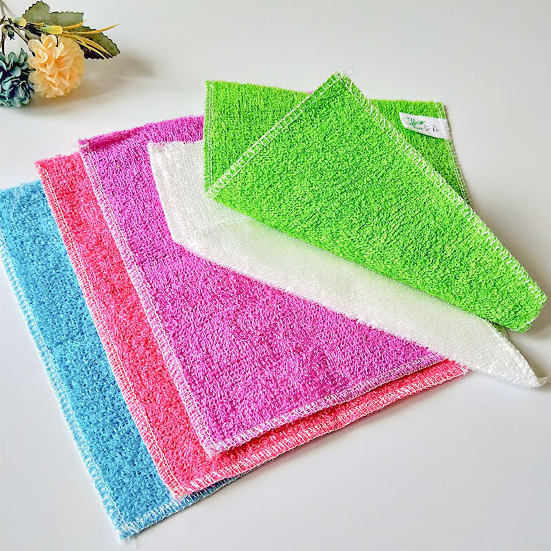 c256竹纤维洗碗巾不沾油 18*23吸水洗碗巾抹布竹炭竹纤维2元货源