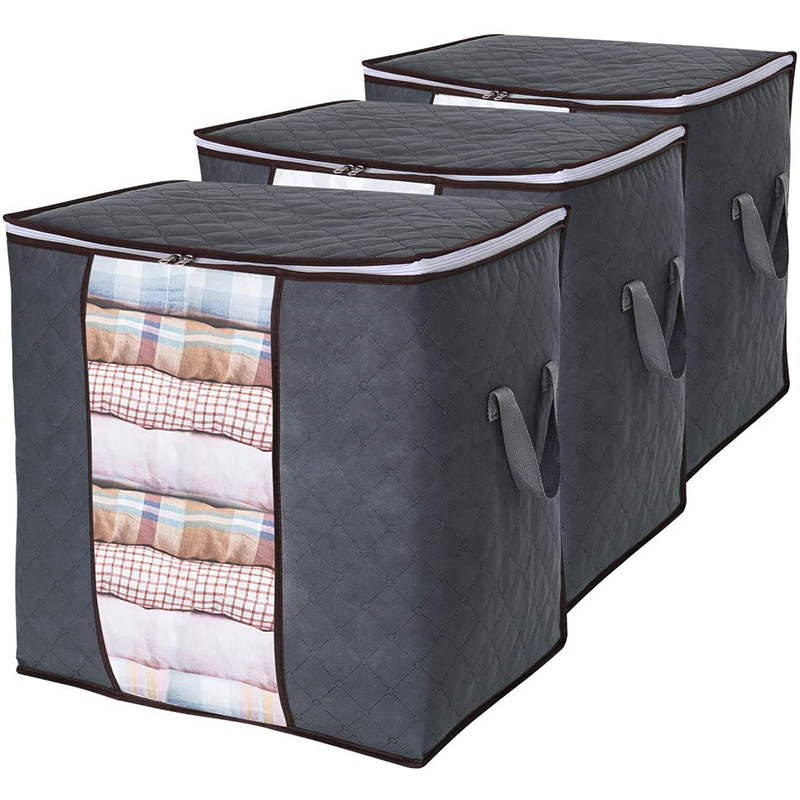 Household Quilt Buggy Bag Non-Woven Quilt Sorting Box for Collection Moving Packing Bag Clothes Storage Box Wholesale