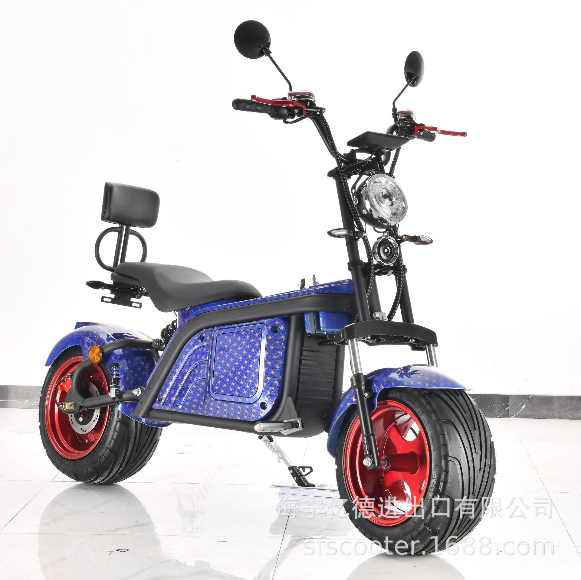 热销锂电池智能哈雷电动车成人踏板电瓶车带靠背电动自行车代步车