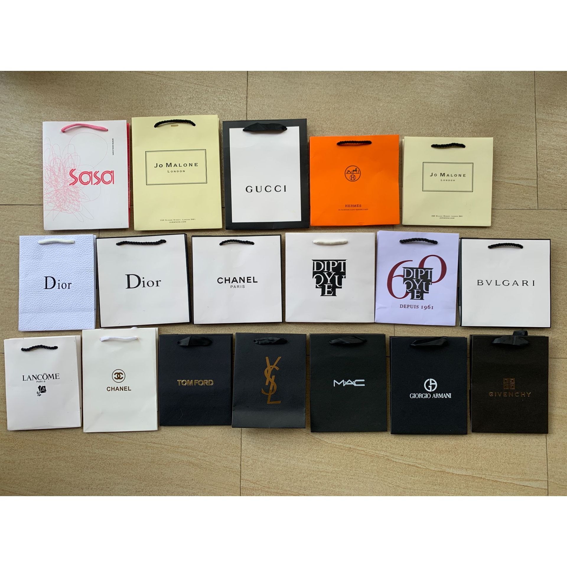 现货perfume蒂普/提克手提袋彩妆香水化妆品礼品袋牛皮纸袋大品牌