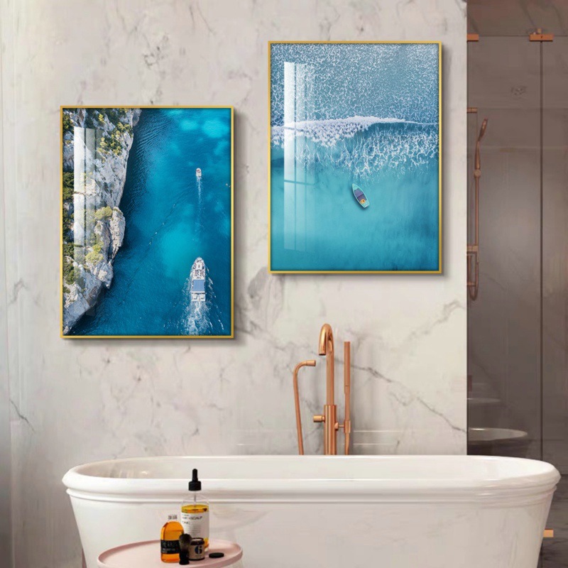 卫生间装饰画防水酒店宾馆样板间浴室轻奢挂画洗手间厕所墙面壁画