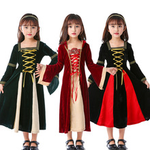 万圣节 欧洲中世纪复古宫廷服 儿童贵族演出服女童公主裙cos服