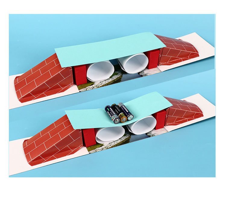 diy益智玩具科学实验教具纸搭桥科技小制作纸搭桥模型手工材料包