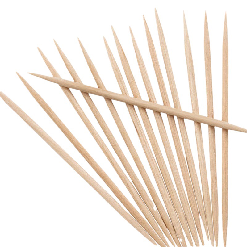 Factory Direct Sales Single-Headed Birch Toothpick Household Hotel Restaurant Double-Headed Toothpick Cleaning Disposable Bulk Toothpick Batch