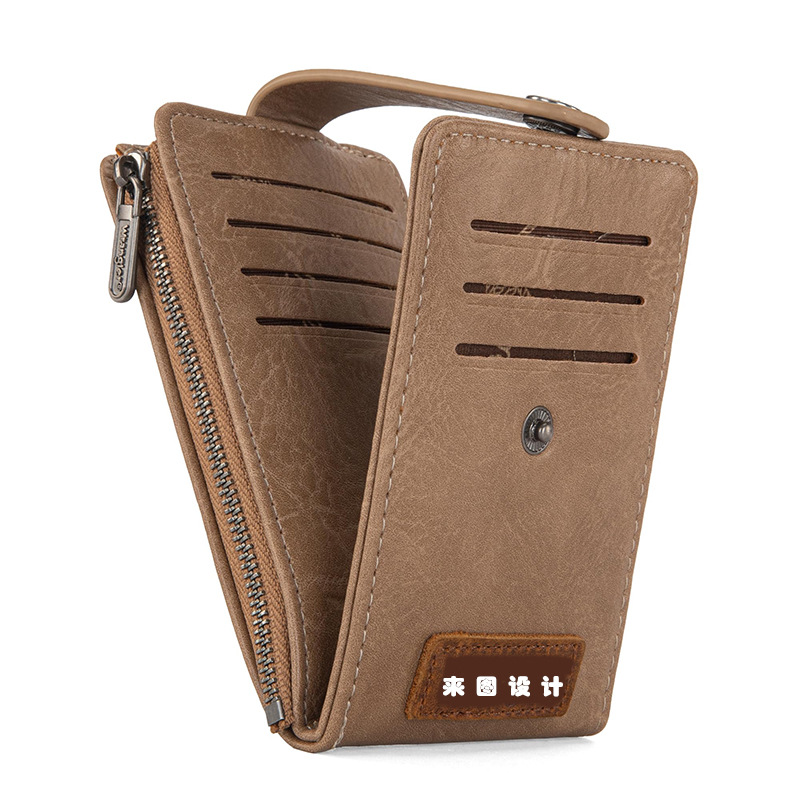 跨境长款男士钱包真皮正品软男式钱夹多卡位卡包多功能证件防消磁