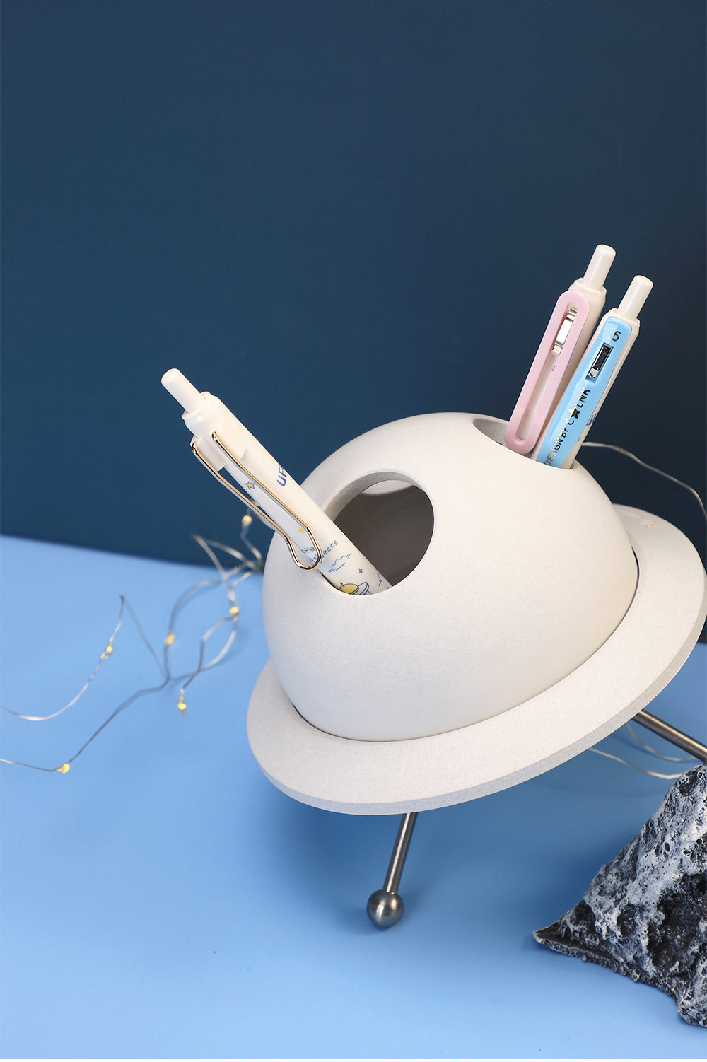 柯林colnk飞碟ufo系列创意按动中性笔套装黑色0.5水笔学生用签字