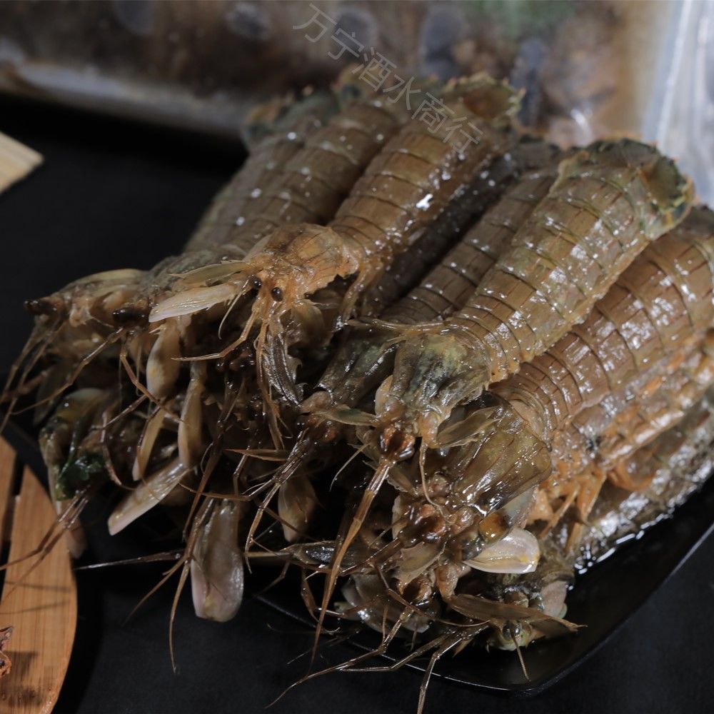 丹东生腌虾爬皮皮虾醉虾生呛虾爬酱虾咸虾开袋即食特产濑尿虾