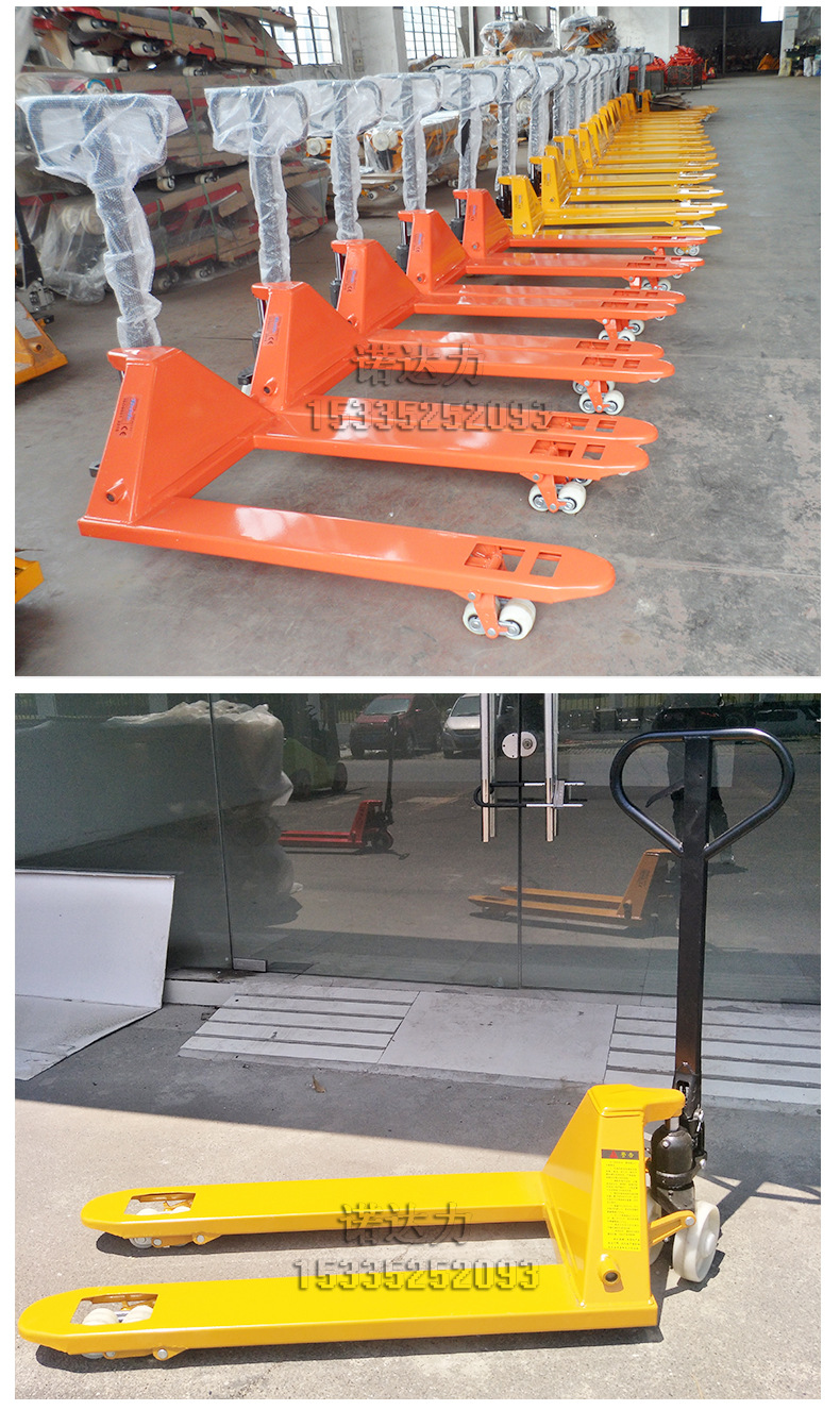 1吨2吨手动液压搬运车叉车 地牛叉车托盘小型升降手推拖车装卸车