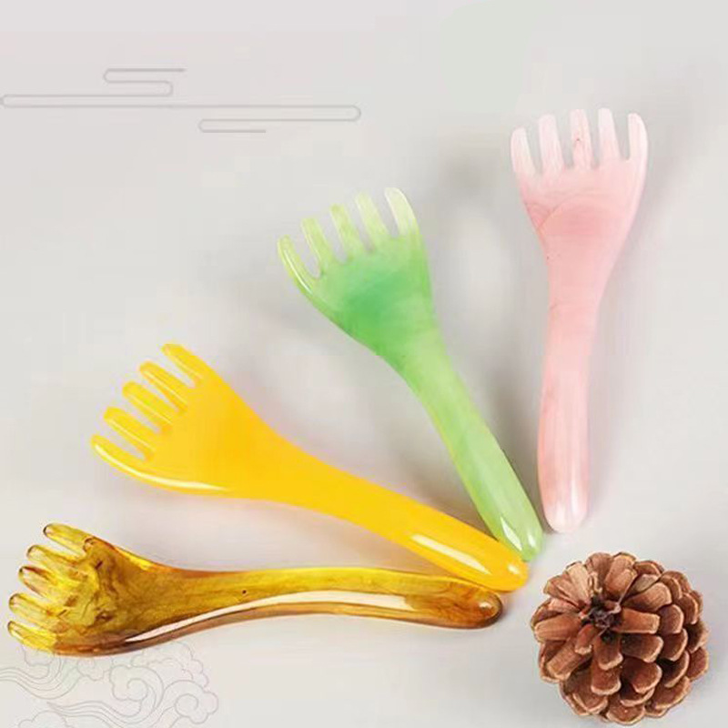 Five-Claw Massage Comb Head Massager Head Massage Comb Massage Meridian Comb Resin Point Scratching Scalp Pressing Artifact