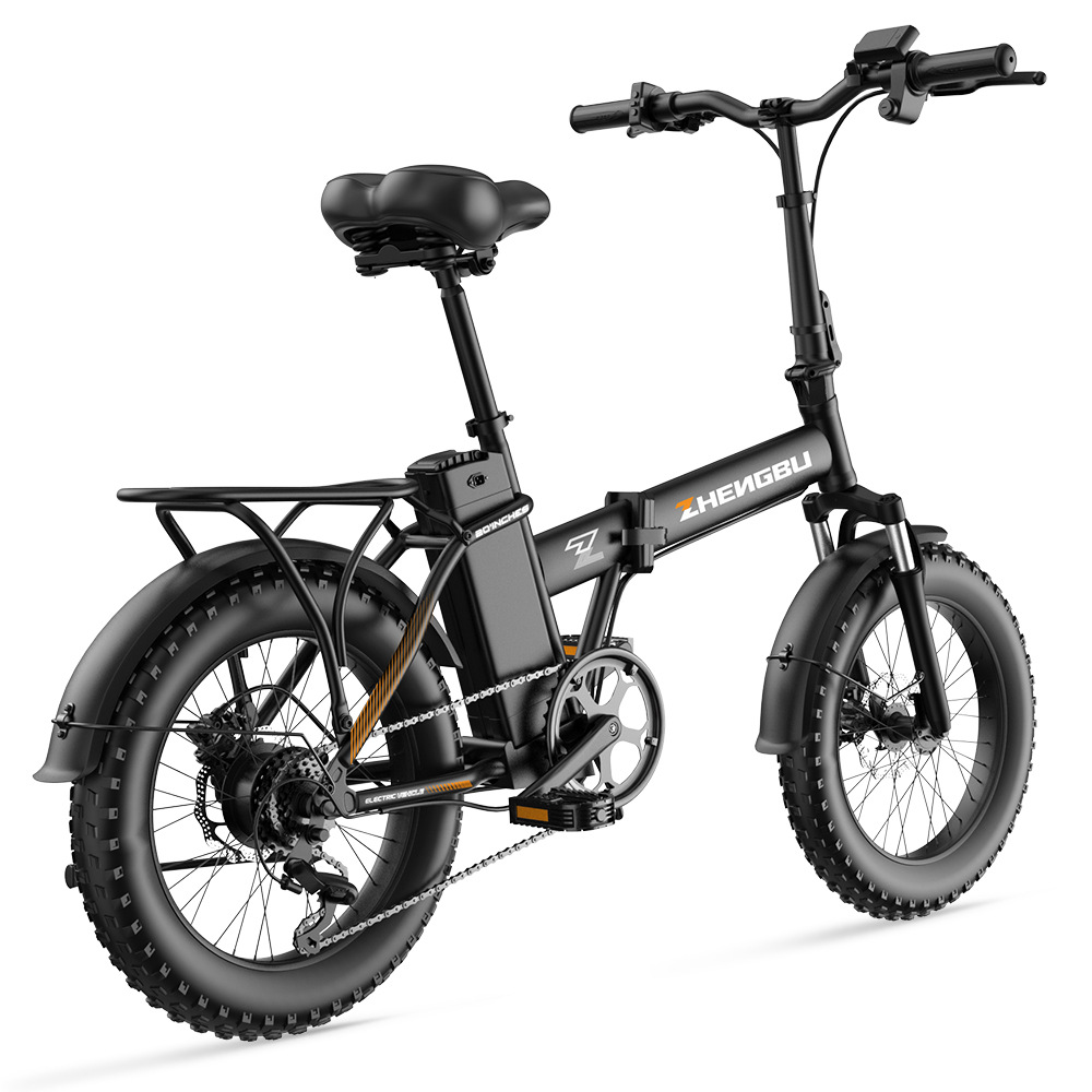 正步折叠山地电动车500w大功率铝合金锂电池雪地车减震变速越野车