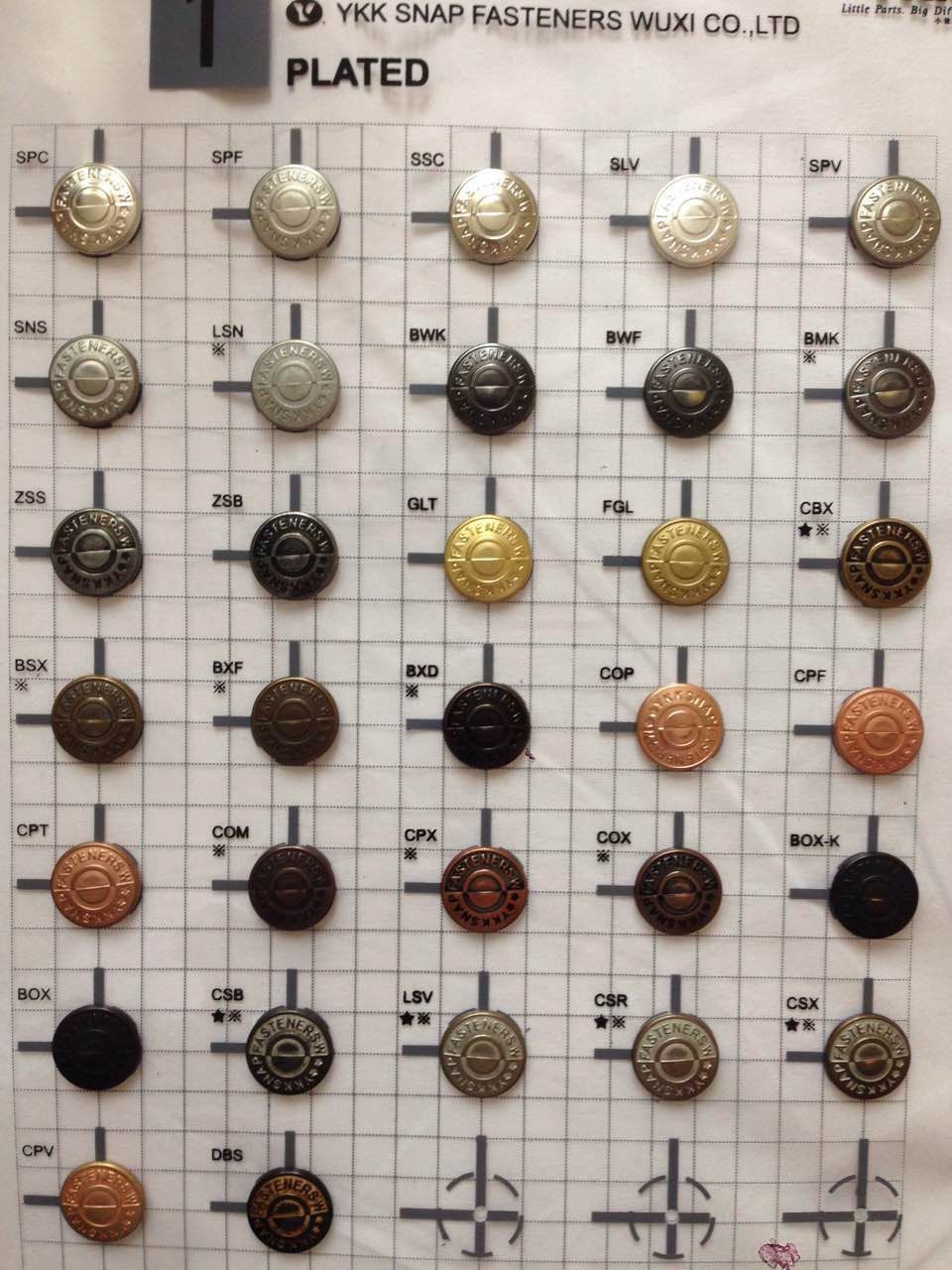 ykk四合扣sw35按扣全铜精品 无锡发货s型弹簧纽扣子 正品现货批