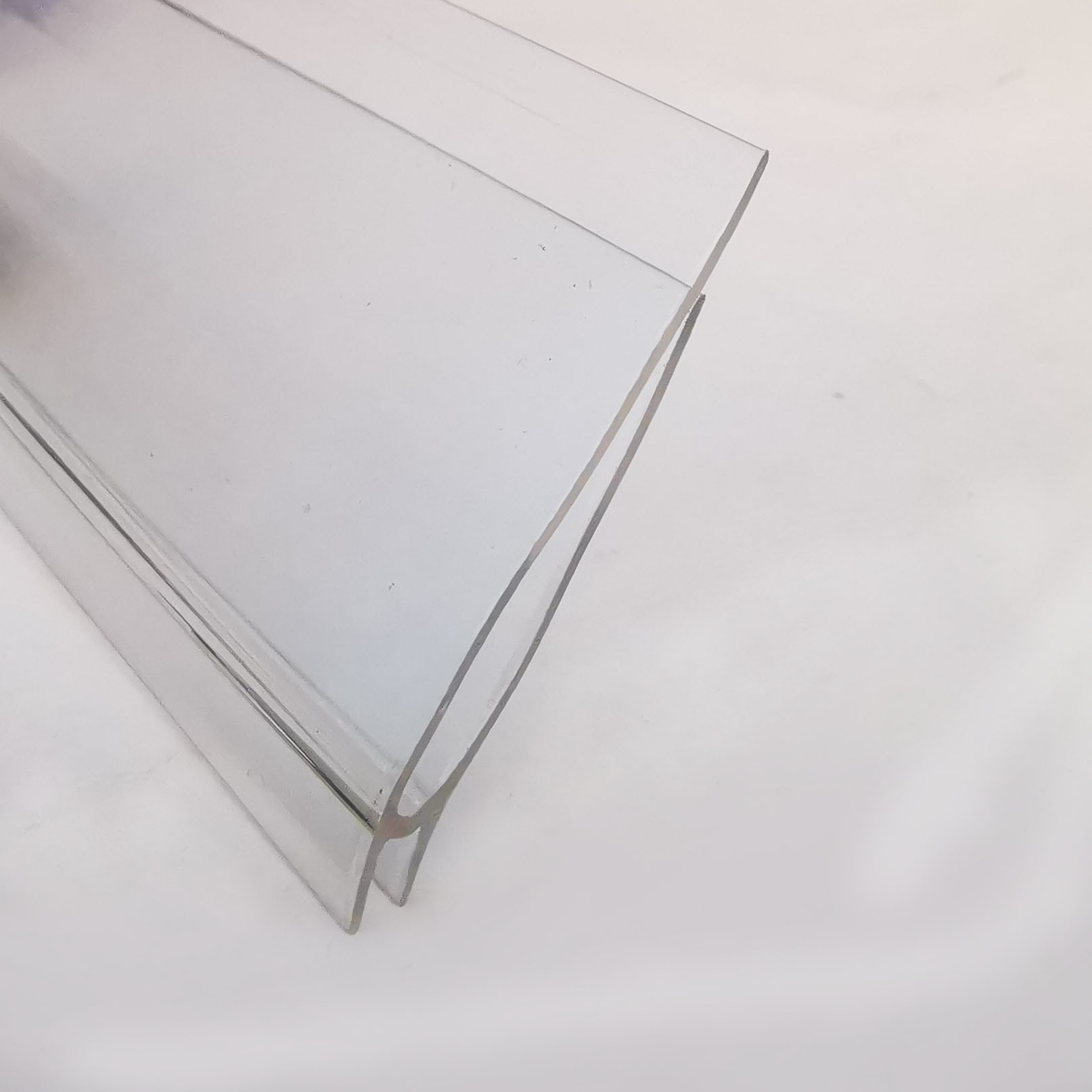 超市店铺货架h型斜边标价条petg透明木槽卡条化妆品柜插条3mm厚