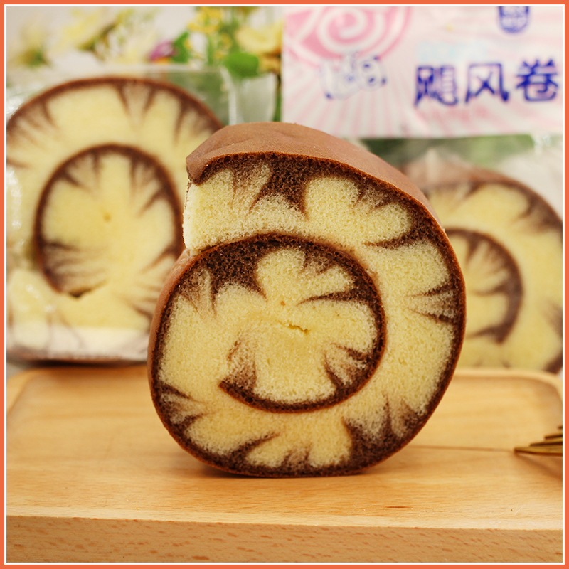 国宇牛奶味虎皮卷巧克力飓风蛋糕卷2000g休闲办公室糕点心零食品