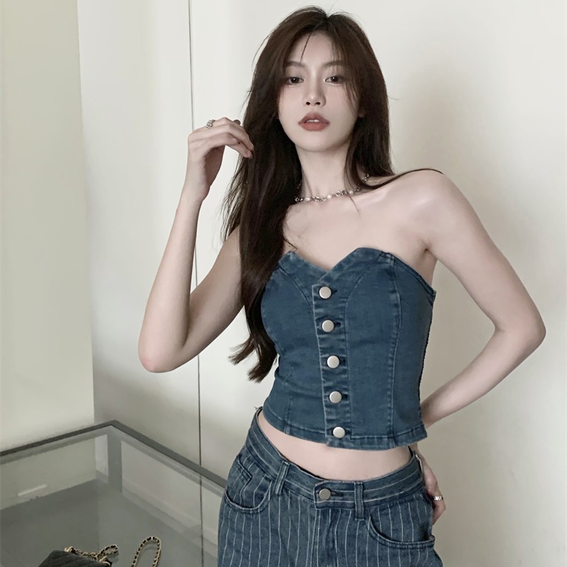 抹胸打底衫图片