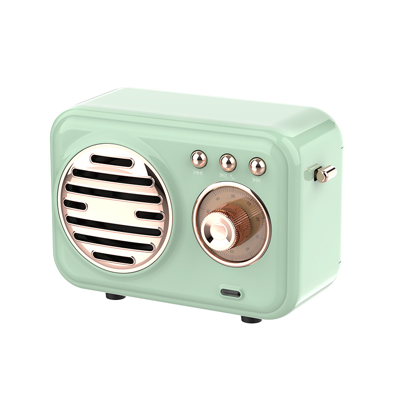 2023 New Retro Bluetooth Speaker Girl Heart Mini Wireless Portable Small Speaker Subwoofer Household Radio