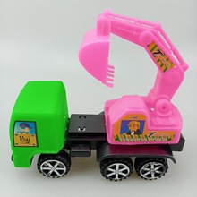 2元批发 儿童玩具 旋转推土机  玩具救援车 卡通车二元小商品玩具