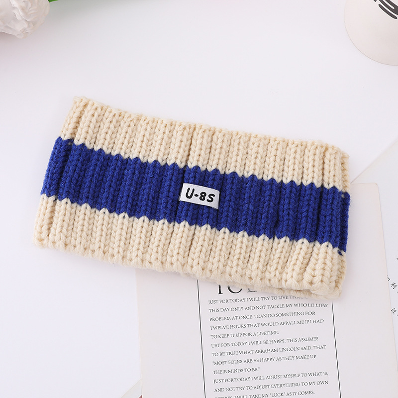 2022 Autumn and Winter New Knitted Wool Hair Band Headband Female Closed Toe Internet Celebrity Wide Edge Face Washing Korean Headband Headband