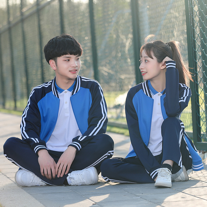 学院风校服三件套英伦韩版舒适宽松运动服毕业季运动会班服定制