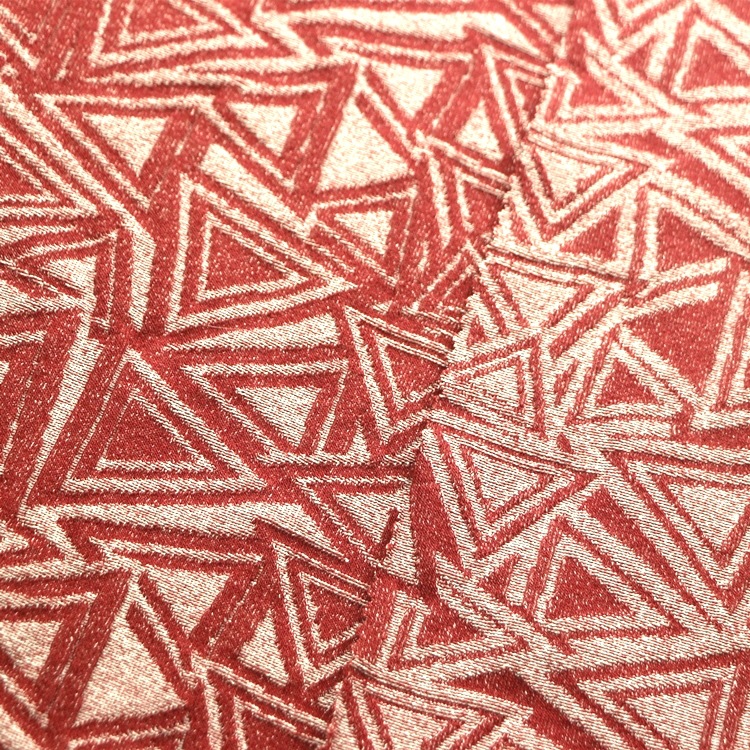 提花移圈单面汗布服装面料针织纬编涤棉氨纶三角形移圈提花单面布